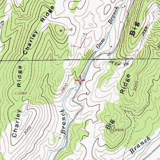 Topographic Map of Gum Spring School (historical), WV