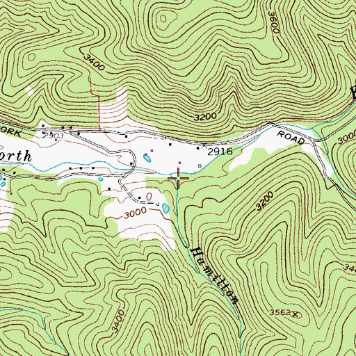 Topographic Map of Hamilton Hollow, WV