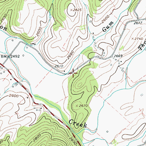 Topographic Map of Hillside School (historical), WV
