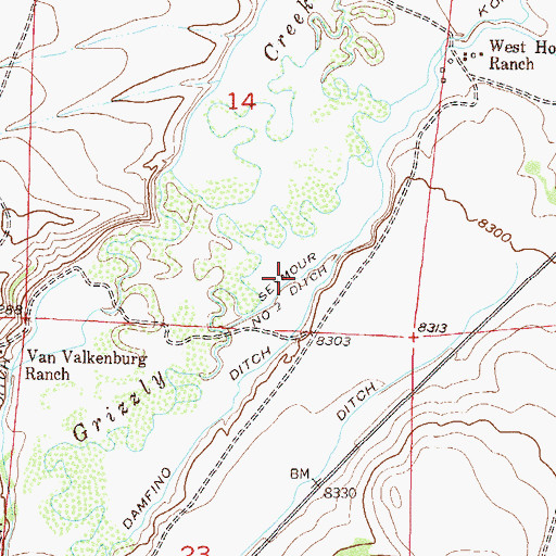 Topographic Map of Seymour Ditch Number 2, CO