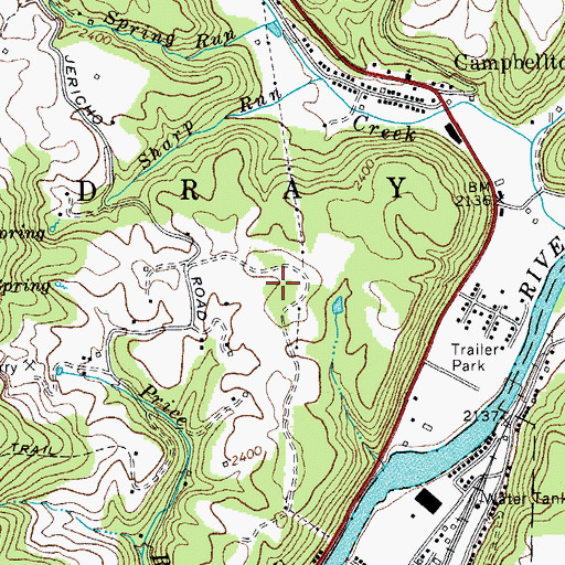 Topographic Map of Jericho Flat, WV