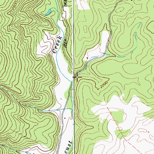 Topographic Map of Locust Creek School (historical), WV