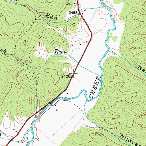 Topographic Map of Moore School (historical), WV