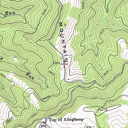 Topographic Map of Mount Hobart Methodist Church (historical), WV