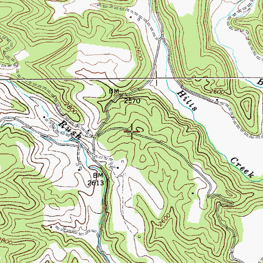 Topographic Map of Mount Lebanon School (historical), WV