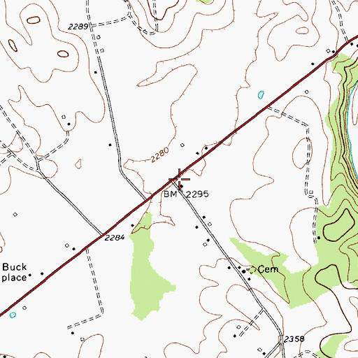 Topographic Map of Pleasant Grove School (historical), WV