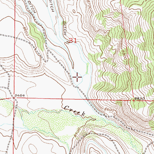 Topographic Map of Arapaho Ditch, CO