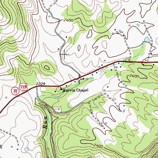 Topographic Map of Ruckman School (historical), WV
