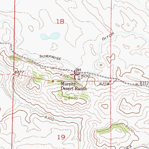 Topographic Map of Murphy Desert Ranch, CO
