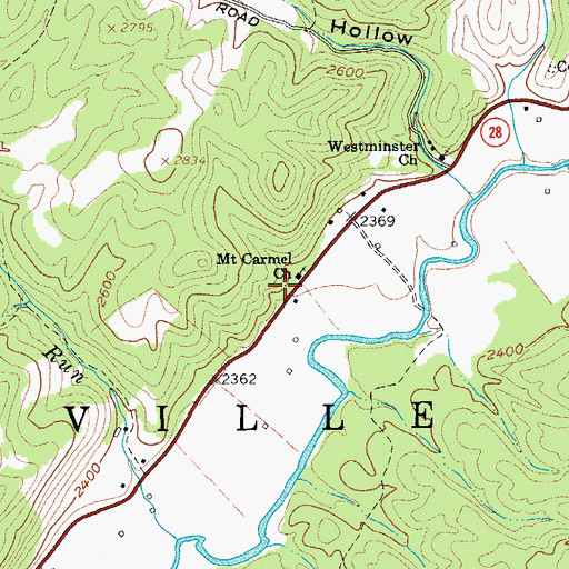 Topographic Map of Sunset (historical), WV