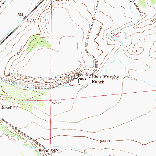 Topographic Map of Chas Murphy Ranch, CO