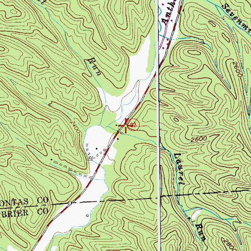 Topographic Map of Trainer School (historical), WV