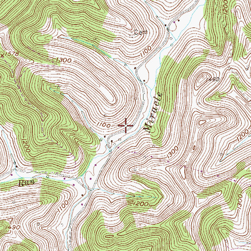 Topographic Map of Barr School (historical), WV