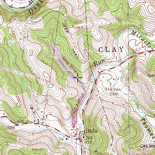 Topographic Map of Federal Number 1 Mine, WV