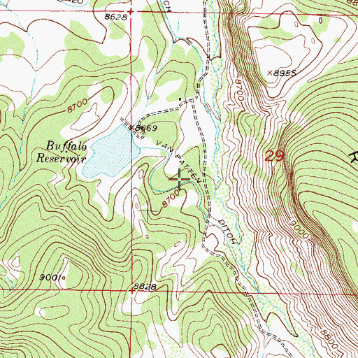 Topographic Map of Van Patten Ditch, CO