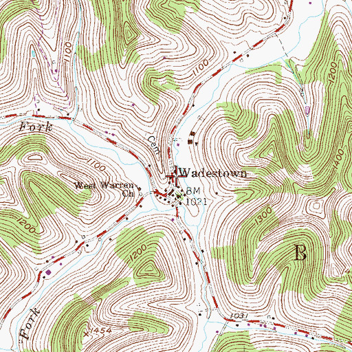 Topographic Map of School Number 1 (historical), WV