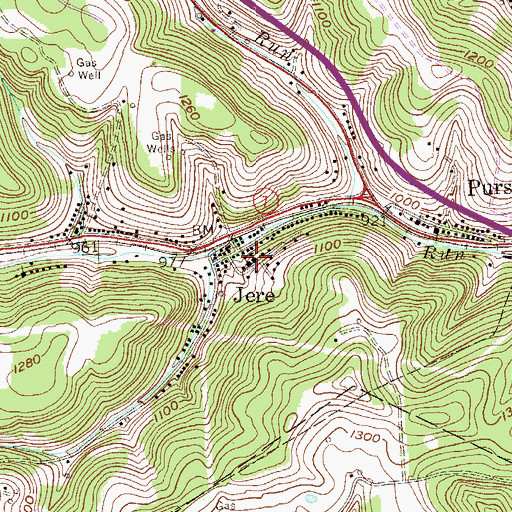 Topographic Map of Scottdale School (historical), WV
