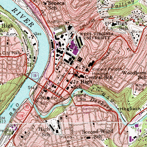 Topographic Map of Assumption Greek Orthodox Church, WV