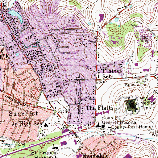 Topographic Map of Fort Burris (historical), WV