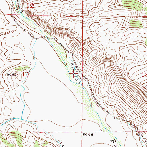 Topographic Map of McIsaac Ditch Number 2, CO