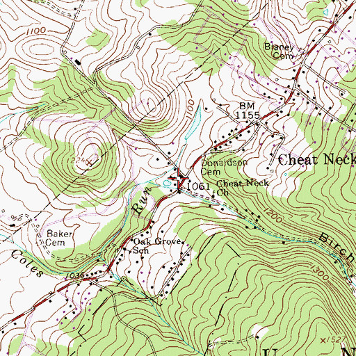 Topographic Map of Laurel Iron Works (historical), WV