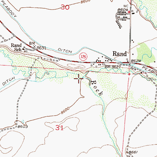 Topographic Map of Rock Creek, CO