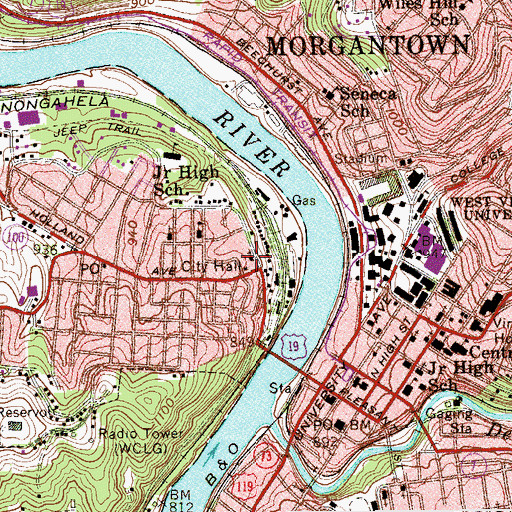 Topographic Map of Saint Mary Orthodox Church, WV