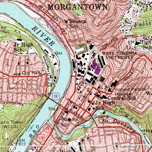 Topographic Map of Saint Pauls African Methodist Episcopal Church, WV