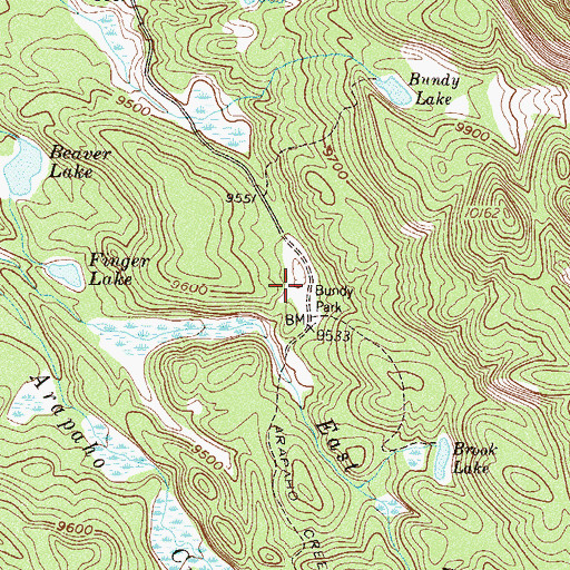 Topographic Map of Bundy Park, CO