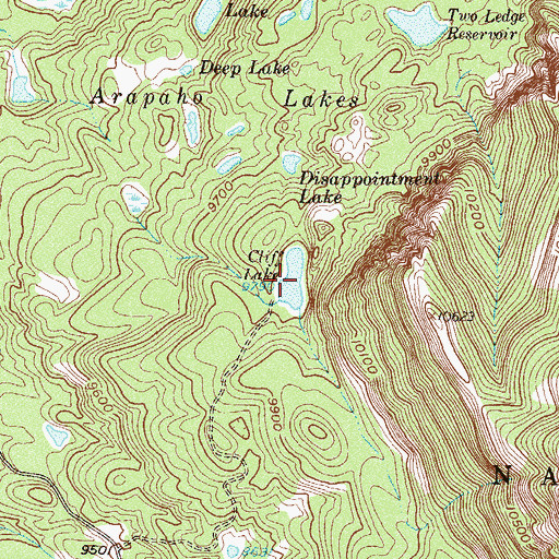 Topographic Map of Cliff Lake, CO