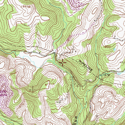 Topographic Map of Martin School (historical), WV