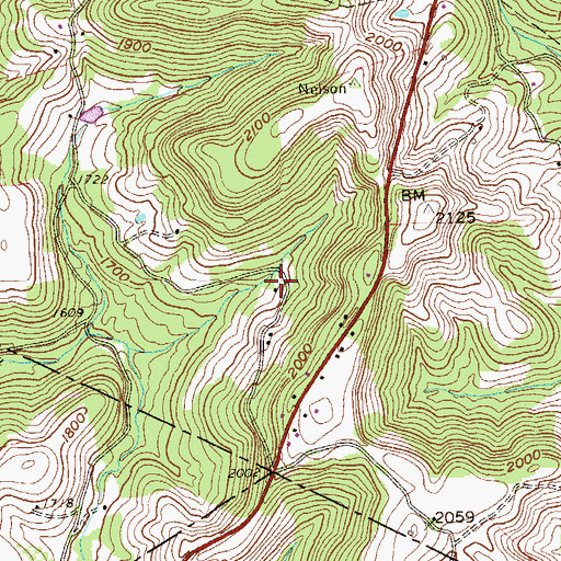 Topographic Map of Oakdale School (historical), WV
