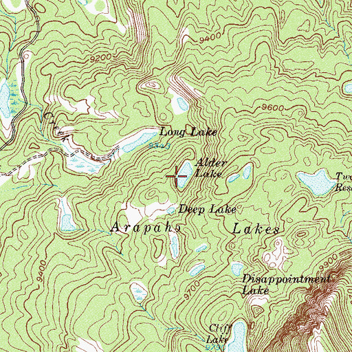 Topographic Map of Alder Lake, CO