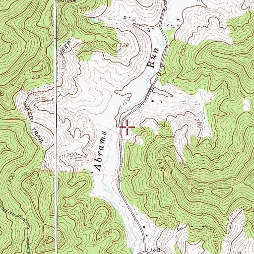 Topographic Map of Abrams Run School (historical), WV