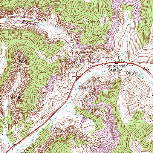 Topographic Map of Casey School (historical), WV