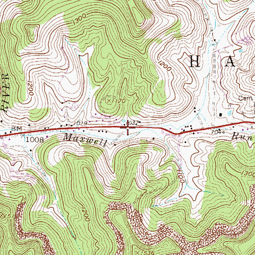 Topographic Map of Church of the Nazarene, WV