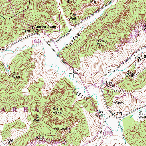 Topographic Map of Clark School (historical), WV