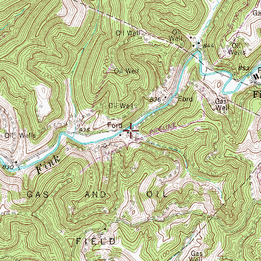 Topographic Map of Dry Fork School (historical), WV