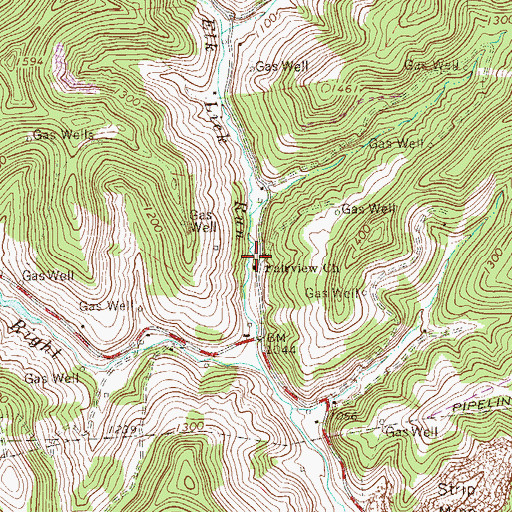Topographic Map of Fairview School (historical), WV