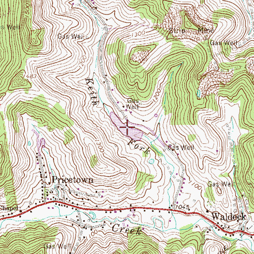 Topographic Map of Keith Fork Lake, WV