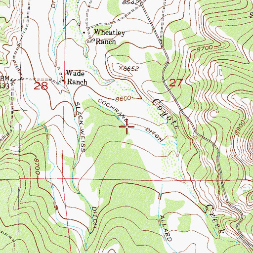 Topographic Map of Cochrane Ditch, CO