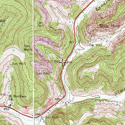 Topographic Map of Liberty School (historical), WV