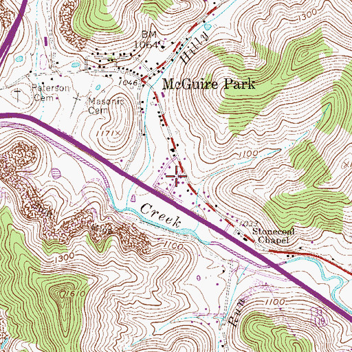 Topographic Map of Mace Addition, WV