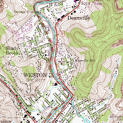 Topographic Map of Machperlah Cemetery, WV
