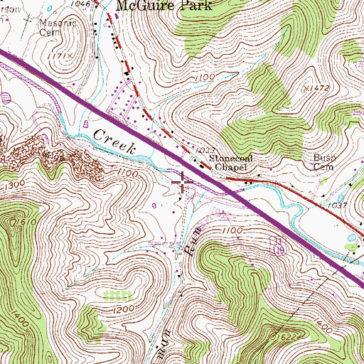 Topographic Map of New Life Southern Baptist Church, WV