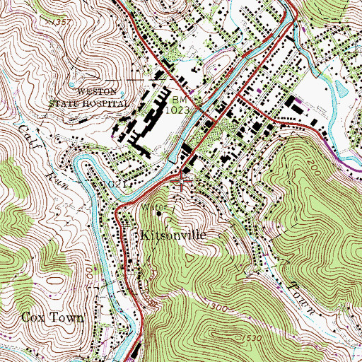 Topographic Map of Old Hill Cemetery, WV