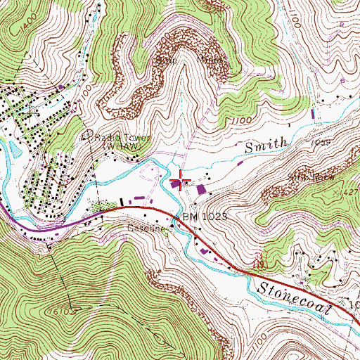 Topographic Map of Park Plaza Shopping Center, WV