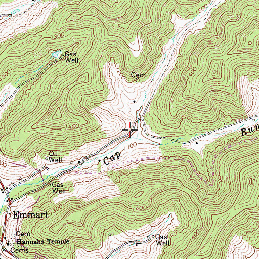 Topographic Map of Reger School (historical), WV
