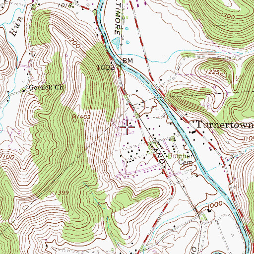 Topographic Map of Riverview Heights, WV