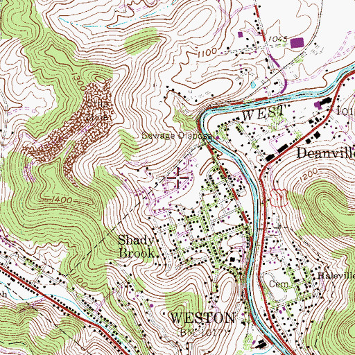 Topographic Map of Smith Village, WV